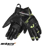 Manusi barbati pentru scuter - motocicleta Racing/Naked vara Seventy model SD-N30 Mugello culoare: negru/galben fluor &ndash; degete tactile M (8 cm)