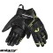 Manusi barbati pentru scuter - motocicleta Racing/Naked vara Seventy model SD-N30 Mugello culoare: negru/galben fluor &ndash; degete tactile L (9 cm)