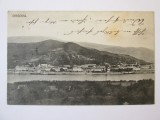 Carte postala Orșova circulata 1917 cu cenzură militară WWI Timișoara/Temesvar, Fotografie, Orsova
