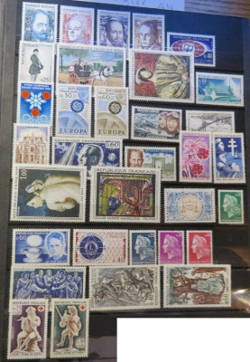 C4575 - Franta - lot timbre neuzate,anul 1965 serii complete,perfecta stare foto