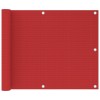 VidaXL Paravan pentru balcon, roșu, 75 x 600 cm, HDPE