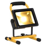 Reflector cu LED re&icirc;ncărcabil cu m&acirc;ner, 20 W, alb cald