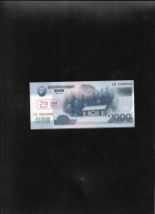 Coreea de Nord 2000 2.000 won 2008 specimen foto
