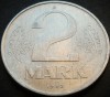 Moneda 2 MARCI RDG - GERMANIA DEMOCRATA, anul 1982 * cod 4899 = luciu batere, Europa, Aluminiu