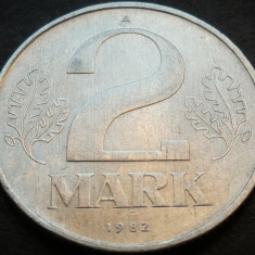 Moneda 2 MARCI RDG - GERMANIA DEMOCRATA, anul 1982 * cod 4899 = luciu batere