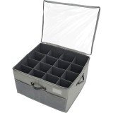 Cutie de depozitare pentru pantofi, pliabila, capac transparent si fermoar, 53x42x33 cm, gri, Oem