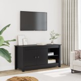 VidaXL Comodă TV, negru, 103x36,5x52 cm, lemn masiv de pin