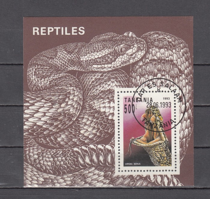 A10 JC 37 - Colita foarte veche - Tanzania - dantelata - reptile