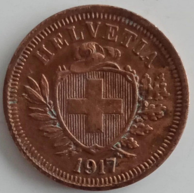 Moneda Elvetia - 1 Rappen 1917 foto