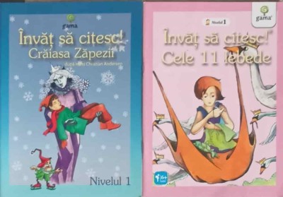 SET 2 CARTI INVAT SA CITESC: CRAIASA ZAPEZII, CELE 11 LEBEDE, NIVEL 1, 6 ANI+-HANS CHRISTIAN ANDERSEN-246145 foto