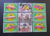 Guineea 1998 - Seria Completă &bdquo;Istoria Mărcii Ferrari, Piloți Legendari de Formula 1 și Enzo Ferrari&rdquo; 9 Valori Ștampilat - Cod: -SW13