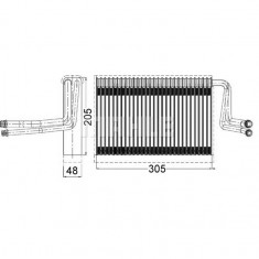 Evaporator aer conditionat Bmw Seria 1 E87/E88/E81/E82 2004-2011, Seria 3 E90/E91/92/93 2005-2013, X1 E84 2009-2015, X3 F25 2010-, X4 F26 2014-, 295x