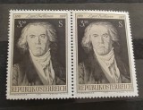 Austria - 1970 - Celebritati - Beethoven - Serie in pereche, Nestampilat