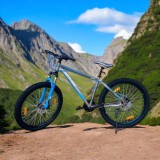 Bicicleta MTB, roti 27.5 inch, 21 viteze, schimbator Shimano, frane pe disc, suspensii fata, gri/albastru, ProCart