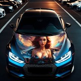 Folie Capota Auto &quot;Hood Art&quot; rezistenta la exterior, marime S (150 x 110cm) - Cod: AVX-CAPOTA-012S, AVEX