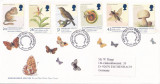 FILATELIE TEMATICA - PLIC MAREA BRITANIE FDC TEMATICA PASARI INSECTE CIUPERCA, Fauna, Stampilat