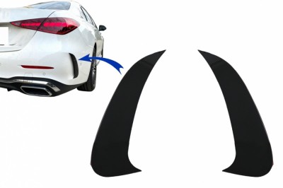Ornamente bara spate flapsuri Mercedes C Class W206 Sport Line (2021-Up) Negru Lucios Performance AutoTuning foto