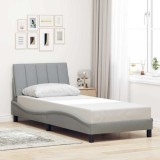 VidaXL Cadru de pat fără saltea, gri deschis, 80x200 cm, textil