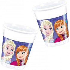 Pahare de plastic pentru petrecere Anna si Elsa Frozen foto