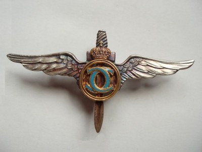 ROMANIA - INSIGNA PILOT MILITAR MODEL 1931, CAROL II, IM1.190 foto