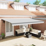 Copertină Manual Antracit 4,5 &times; 3 m Metal