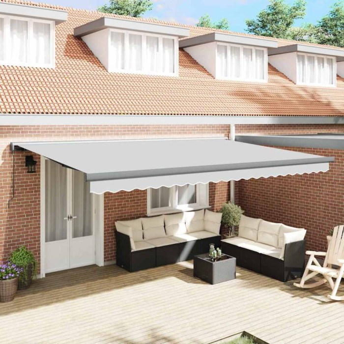 Copertină Manual Antracit 4,5 &times; 3 m Metal