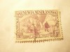 Timbru Newfoundland Canada colonie britanica : 5c 1947 stampilat , cu pliu
