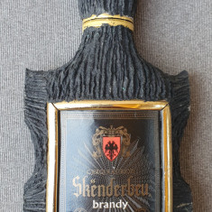 Sticla goala brandy Skenderbeu Albania, ptr colectionari, 22x10 cm