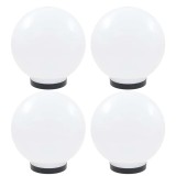 Lampi glob cu LED, 4 buc., 25 cm, PMMA, sferic