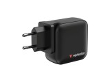 Incarcator Verbatim mini GaN, 100W, EU/UK/US2 x USB-C PD 100W,1 x USB-C PD 20W, 1xUSB-A QC 3.0