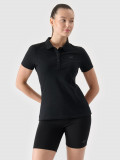 Tricou polo slim pentru femei - negru, 4F Sportswear