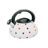 Fierbător tradițional cu fluier fabricat din inox, ceainic 3 litri, 17-21.5 cm, alb, Klausberg