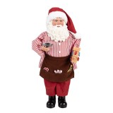 Cumpara ieftin Figurina Mos Craciun textil multicolor 22x19x45 cm