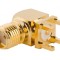 Conector SMA mufă mamă unghi 90&deg; THT PTFE
