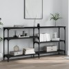 VidaXL Măsuță consolă, negru, 160x29x75 cm, lemn compozit