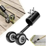 Dispozitiv pentru indepartarea buruienilor de pe trotuare, cadru metalic, 2 roti, negru, Oem