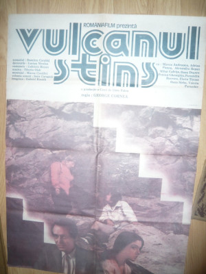 Afis Film - Vulcanul Stins -1987 regia G.Cornea ,cu Adrian Pintea, M. Andreescu foto