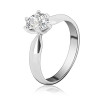 Inel nuntă din argint - zircon &icirc;n formă de lacrimă - Marime inel: 60