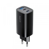 Incarcator Retea HAVIT UC20, 65W, 3A, 1 x USB-A - 2 x USB-C, Negru