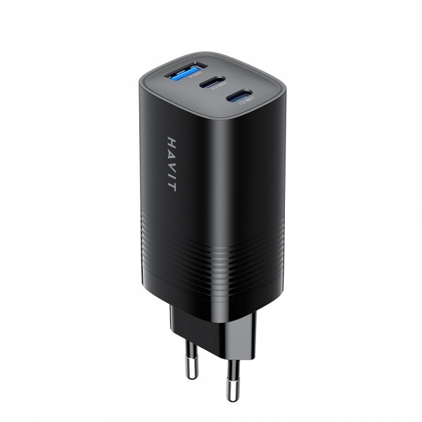 Incarcator Retea HAVIT UC20, 65W, 3A, 1 x USB-A - 2 x USB-C, Negru