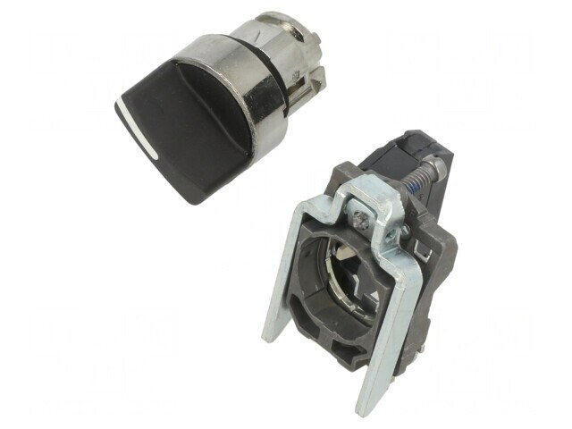 Comutator rotativ negru 22mm 3A 240V