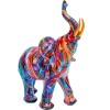 Elefant trompa &icirc;n sus, decoratiuni de interior top art multicolor 26 cm