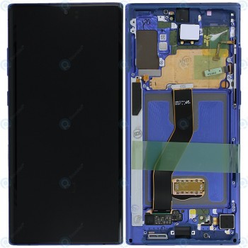 Samsung Galaxy Note 10 Plus (SM-N975F SM-N976B) Unitate de afișare completă aura albastru GH82-20900D GH82-20838D foto