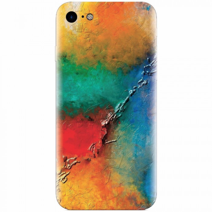 Husa silicon pentru Apple Iphone 6 Plus, Colorful Wall Paint Texture