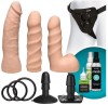 Strapon Femei Dual Density UltraSKYN Starter Set 3 Dildo Vac-U-Lock [ Vanilla ]#
