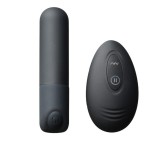 Vibrator bullet INTY TOYS PULSE, pentru clitoris, control prin telecomandă, 10 funcții de vibrații ultra-puternice, silențios, negru