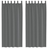 Cumpara ieftin Perdele voal cu bucle 2 buc Gri inchis 140x225 cm