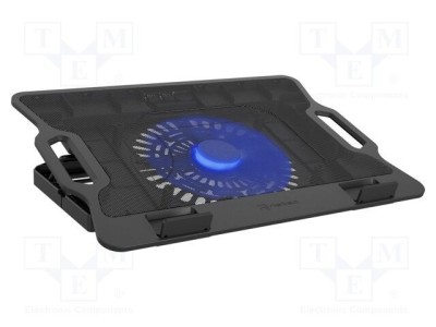 Suport de răcire pentru notebook NATEC negru cu ventilator și LED, USB A și USB C foto