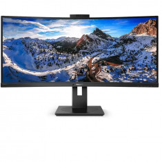 Monitor LED Philips 346P1CRH Curbat 34 inch 5 ms Negru HDR 100 Hz