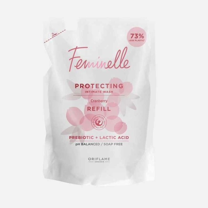 Gel protector pentru igiena intimă cu merişoare Feminelle - rezervă (Oriflame)